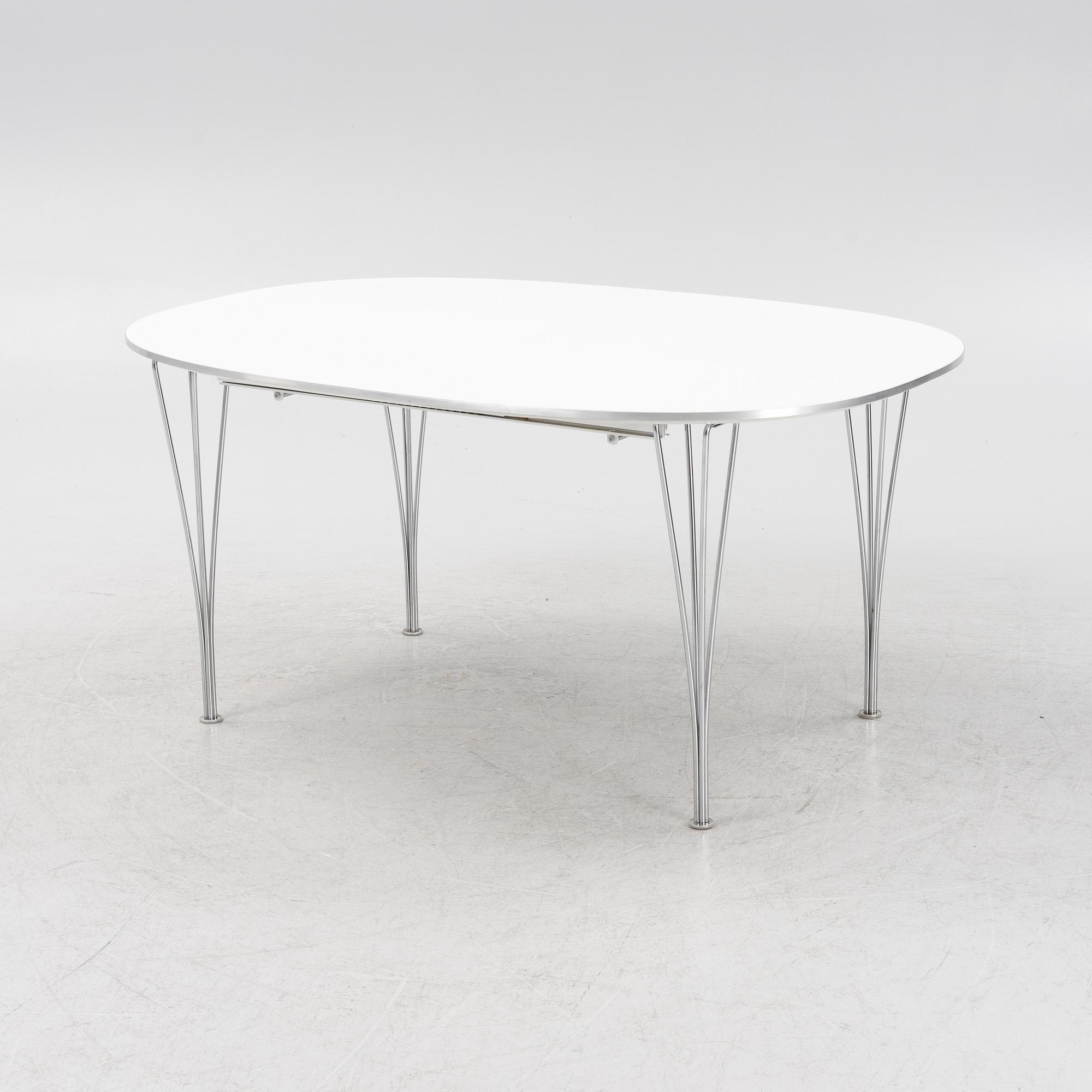 Bruno Mathsson & Piet Hein, matbord, "Superelips" för Fritz Hansen, Danmark.