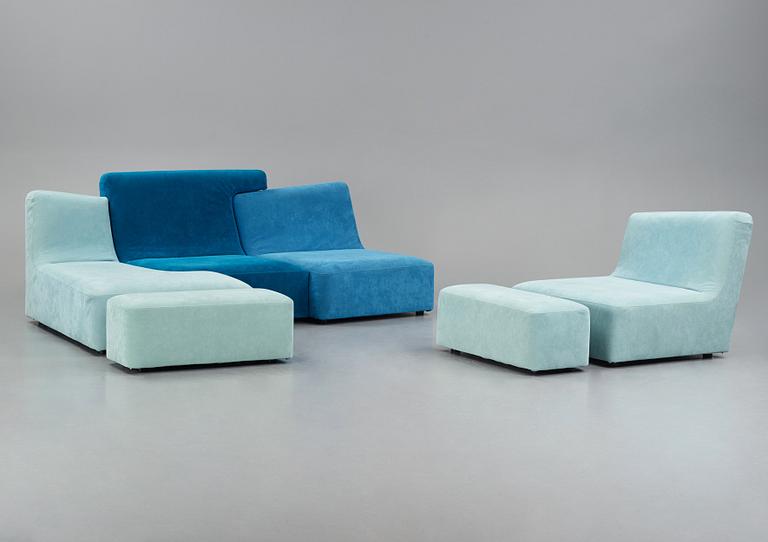 Philippe Nigro, soffa samt fåtölj, 6 delar, "Confluences", Ligne Roset, Frankrike, 2000-tal.