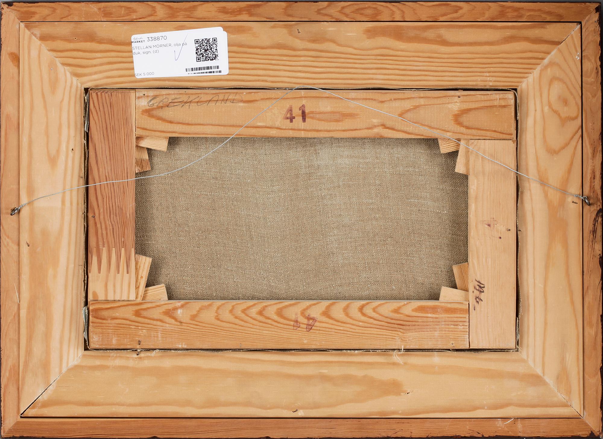 STELLAN MÖRNER, olja på duk, sign.