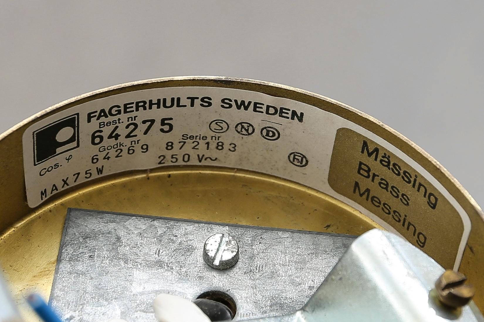 VÄGGLAMPOR, 1 par, Fagerhults, 1900-talets andra hälft.