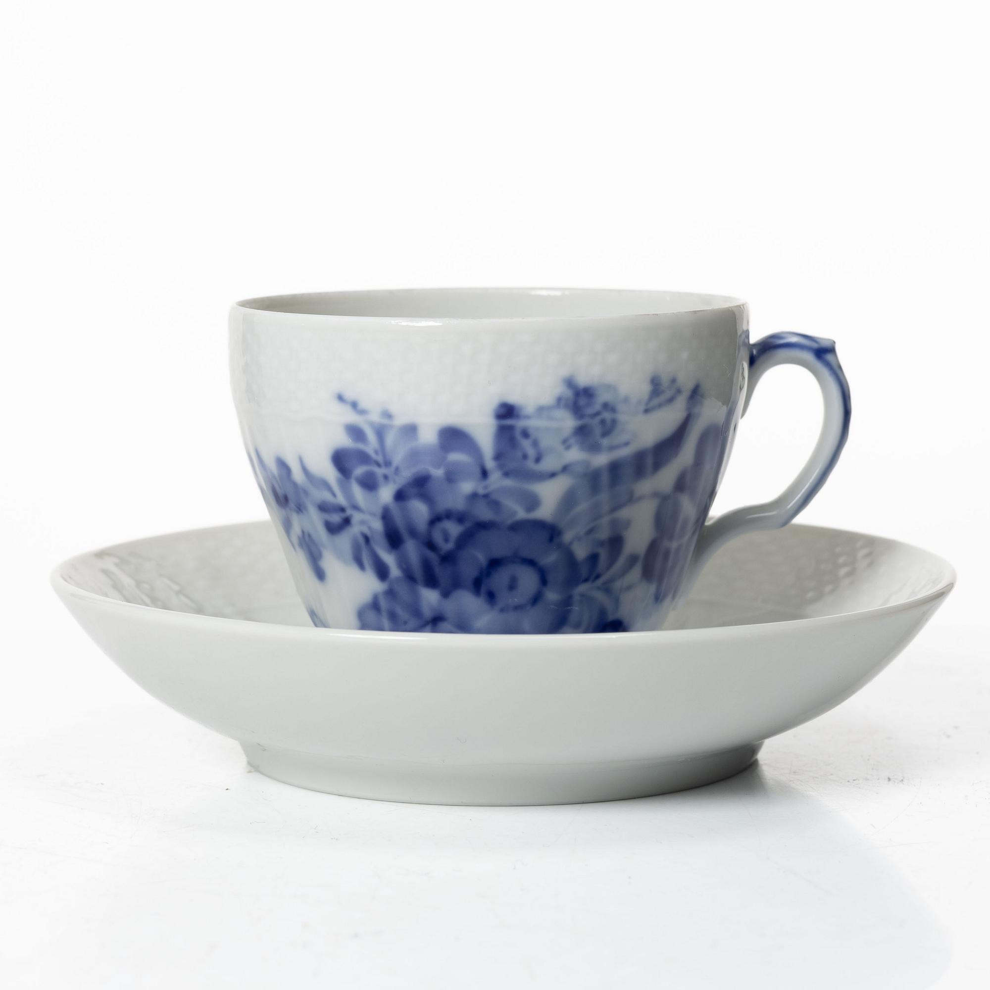 Royal Copenhagen, kaffeservis, 54 delar, "Blå blomst", Danmark, 1900-talets andra hälft.