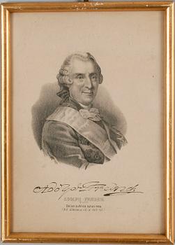 REGENTLÄNGD, 18 st, litografiska tryck, 1800-tal.