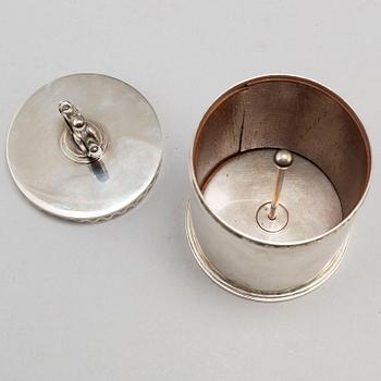 ATELIER BORGILA, cigarettburk, sterling silver Stockholm 1940.