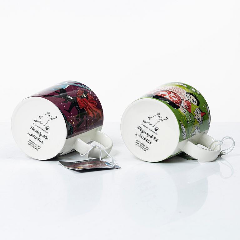 Arabia, 29 Moomin mugs, Finland.