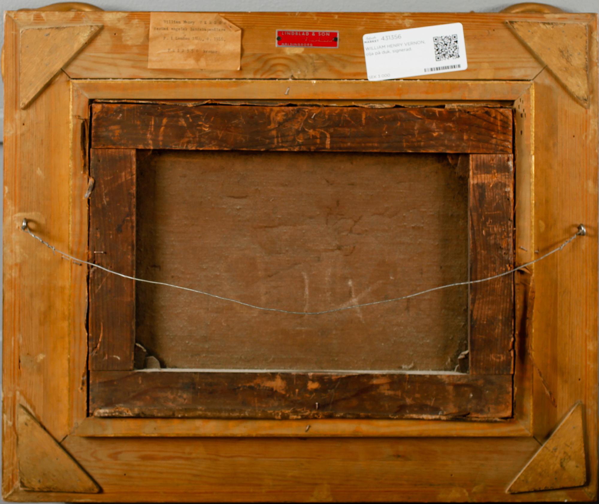 WILLIAM HENRY VERNON, olja på duk, signerad.