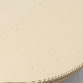 A dining group, 9 pieces, Gustavian style, second half of the 20th century.