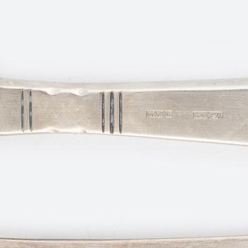 Jacob Ängman, sandwich cutlery, 12 pieces, model 'Rosenholm', mark of GAB, including Eskilstuna 2004.