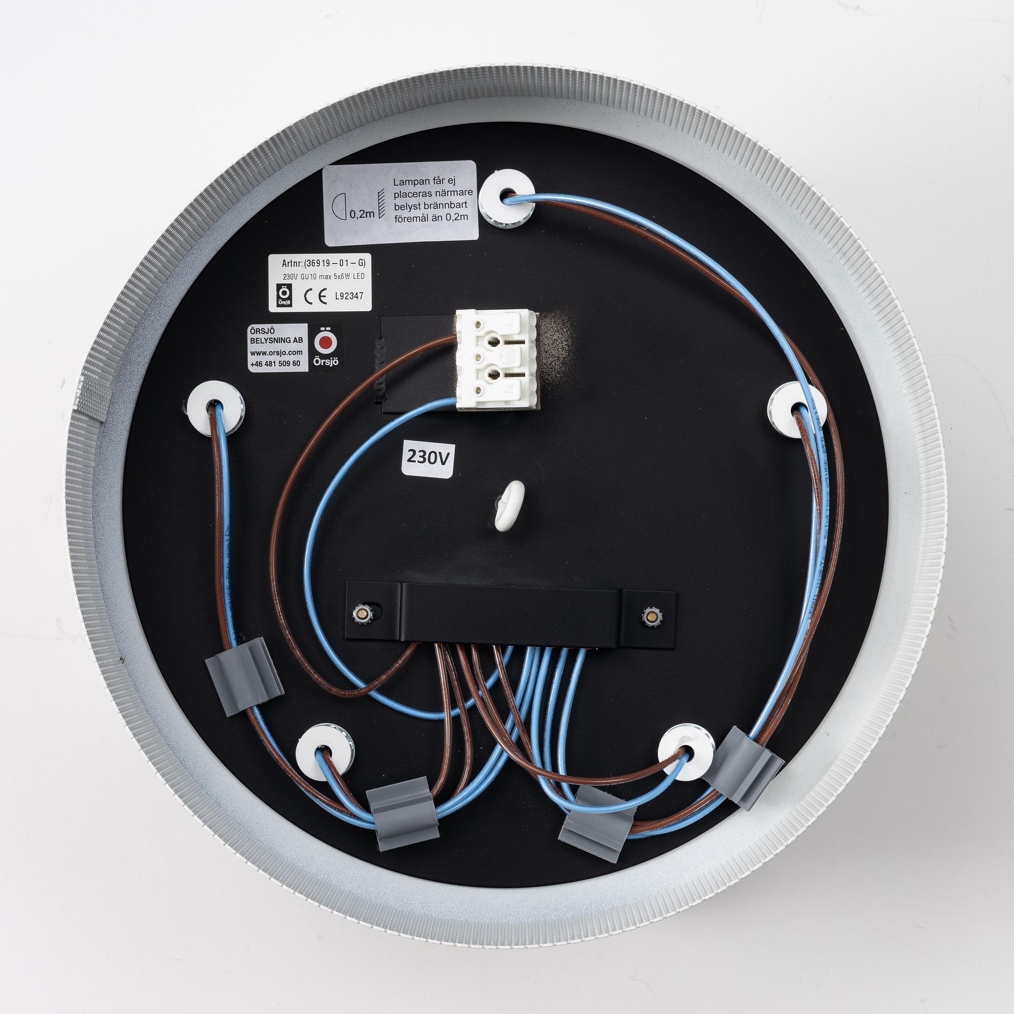 Åke Hultgren, taklampa, "Puck", Örsjö Belysning.