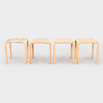 Alvar Aalto, a set of four mid-20th century 'Y61' stools for Artek.