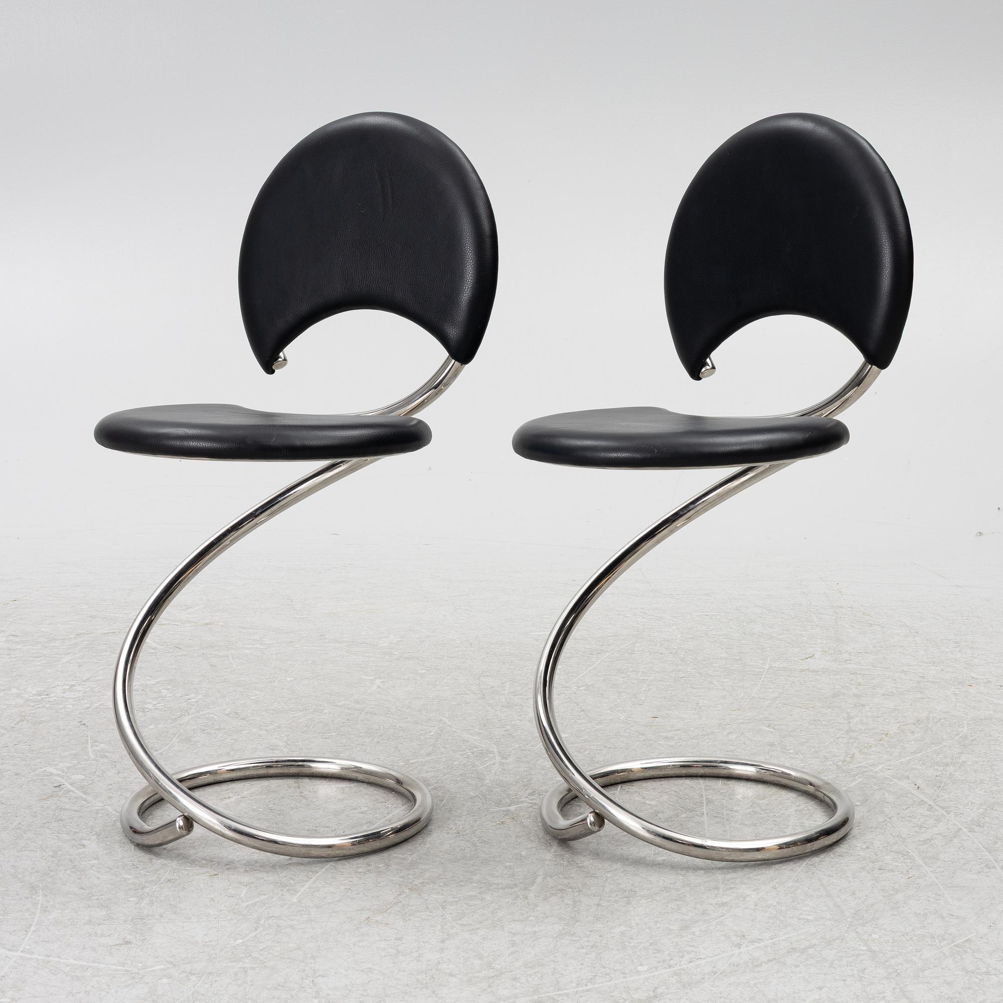Poul Henningsen, a pair of 'Snake' chairs, Denmark.