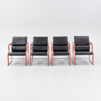 Yrjö Kukkapuro, a set of 4 'Experiment' easychairs, Avarte 1980's.