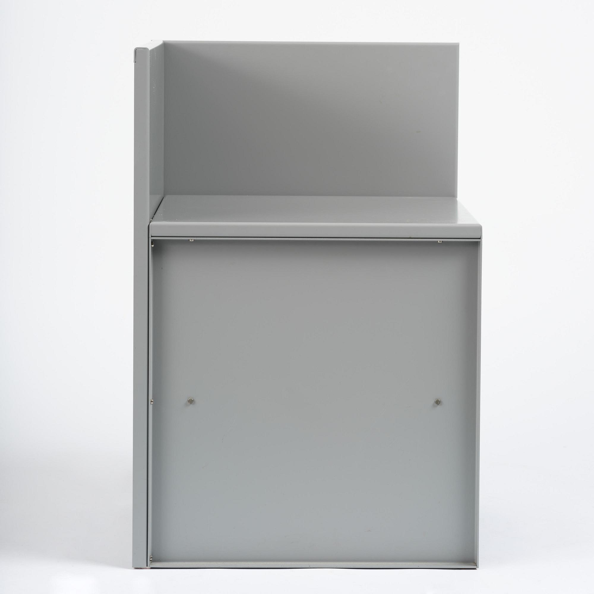Donald Judd, a "Corner Chair No 15", Lehni, Switzerland, 1989.