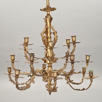 LJUSKRONA, Louis XV-stil, sekelskifte 1900. Höjd 90 cm.