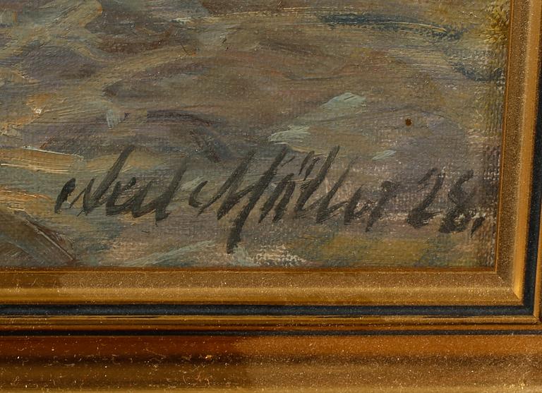 AXEL MÖLLER, olja på duk, signerad och daterad 28.