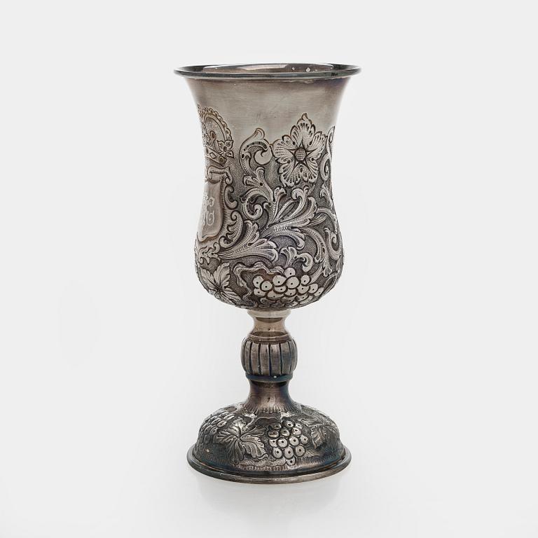 A footed silver beaker, Finnish control marks, Helsinki 1970.