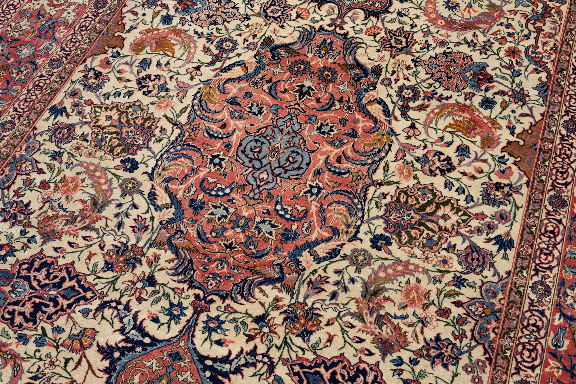 A semi-antique Isfahan carpet, central Iran, c. 325 x 210 cm.