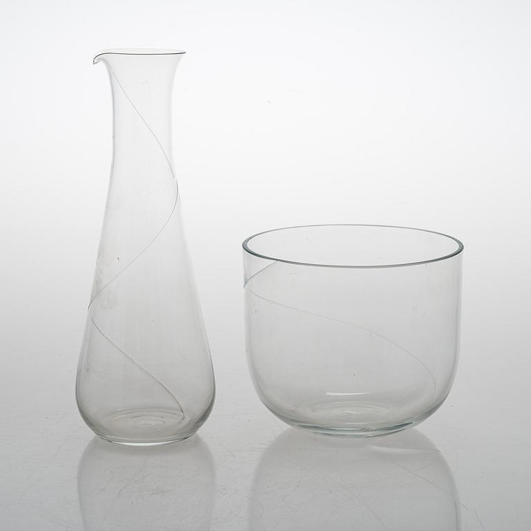 ANNA EHRNER, A 46-pieces Swedish 'Line' glass service by Kosta Boda, late 20th century.