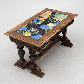 Library table, Baroque style, first half of the 20th century.