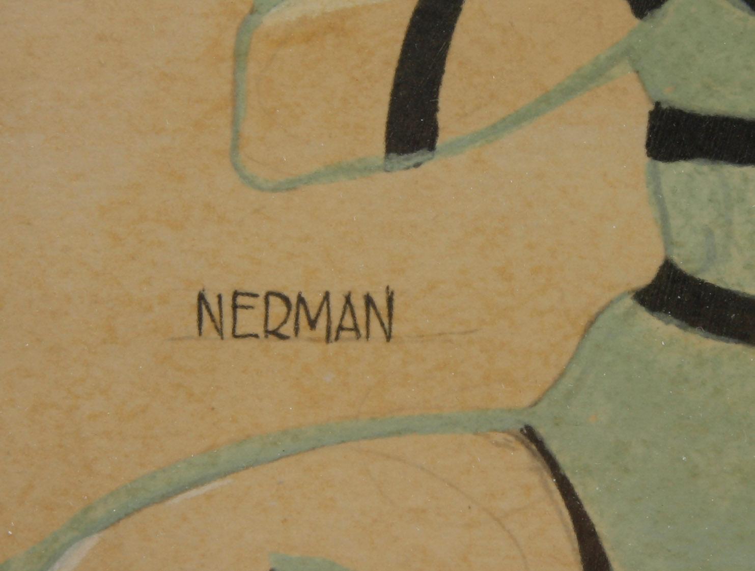 NERMAN, EINAR, blandteknik, sign.