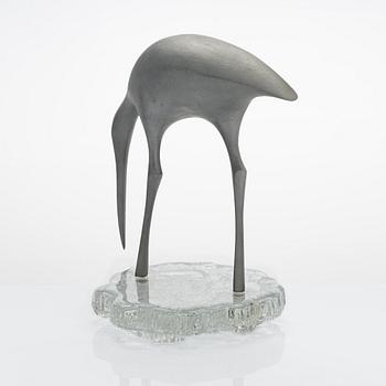 Tapio Wirkkala, sculpture, Suokurppa (Snipe). Stamped Kultakeskus Oy Design: Tapio Wirkkala Made in Finland.