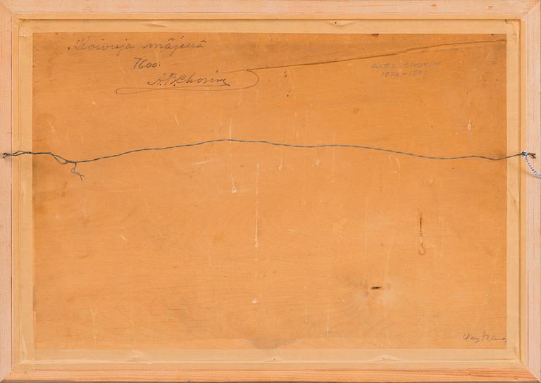 AXEL CHORIN, oil on panel, signed.