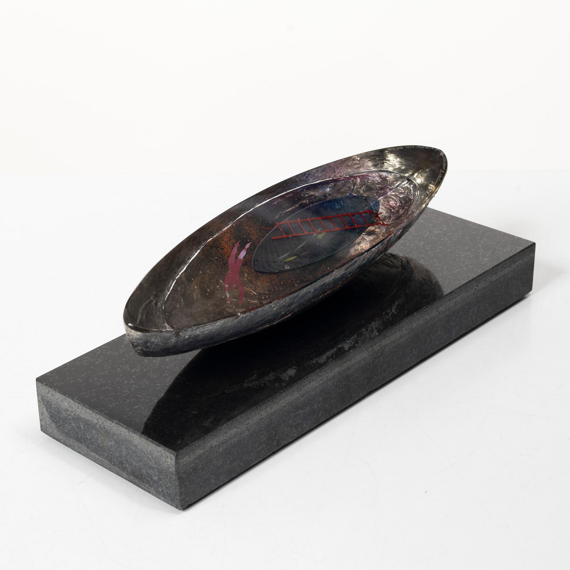 Bertil Vallien, glass sculpture, Kosta Boda.