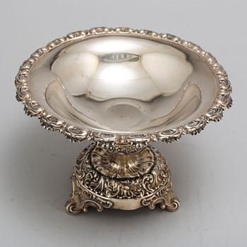 A Swedish 19th century silver bowl/tazza, mark of Fredrik & Wilhelm Zethelius, Stockholm 1842.