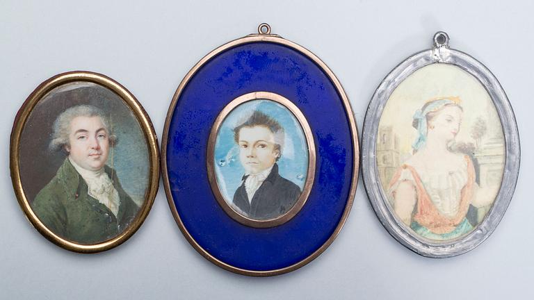 MINIATYRER, 3 st, 1800-tal.