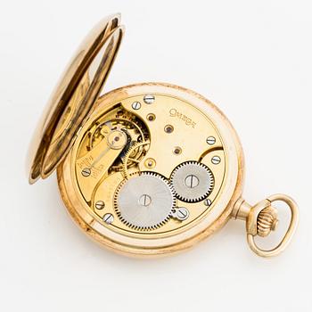 Omega, pocket watch, hunter, 52 mm.