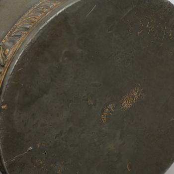 TOBAKSDOSA, tenn, Europa, otydliga stämplar, 1800-tal.