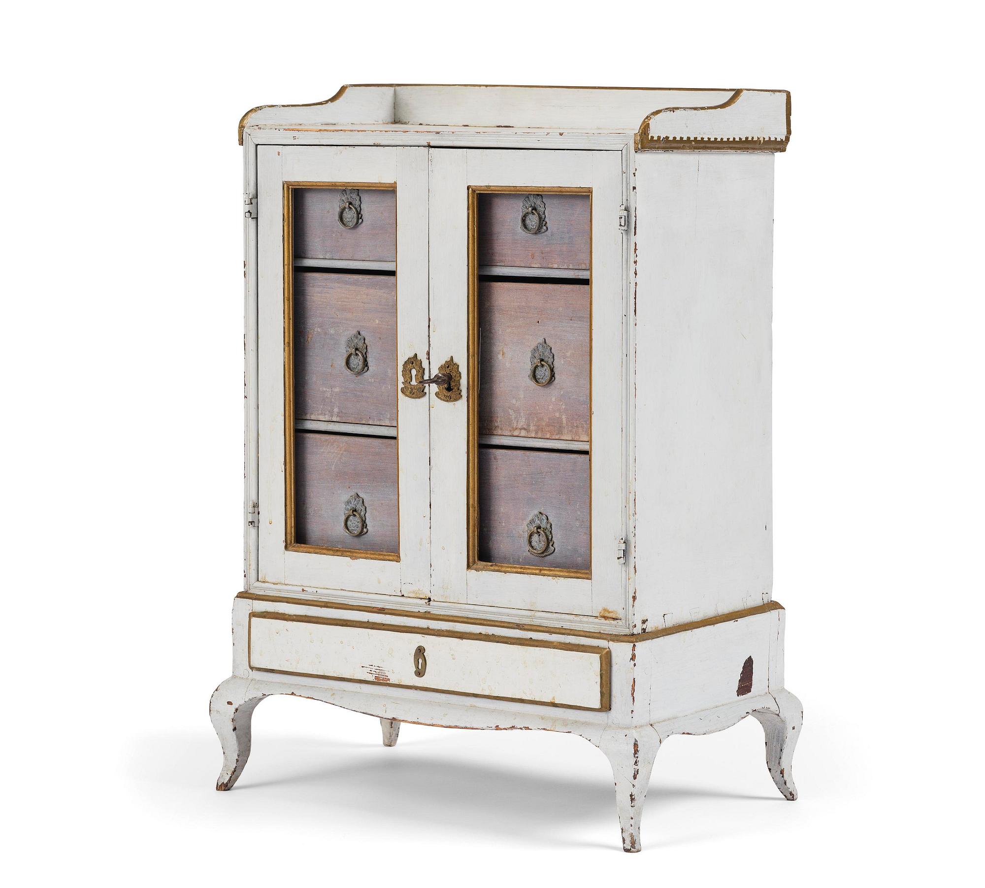 Miniatyrskåp, Sverige, 1700-talets senare del, Rokoko.