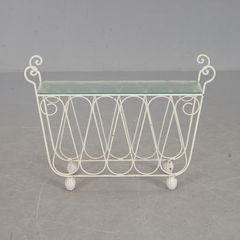 BLOMSTERBORD, glas och smide. 1900-talets första hälft.