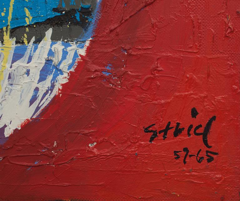 HARDY STRID, olja på pannå, signerad o daterad 59-65.