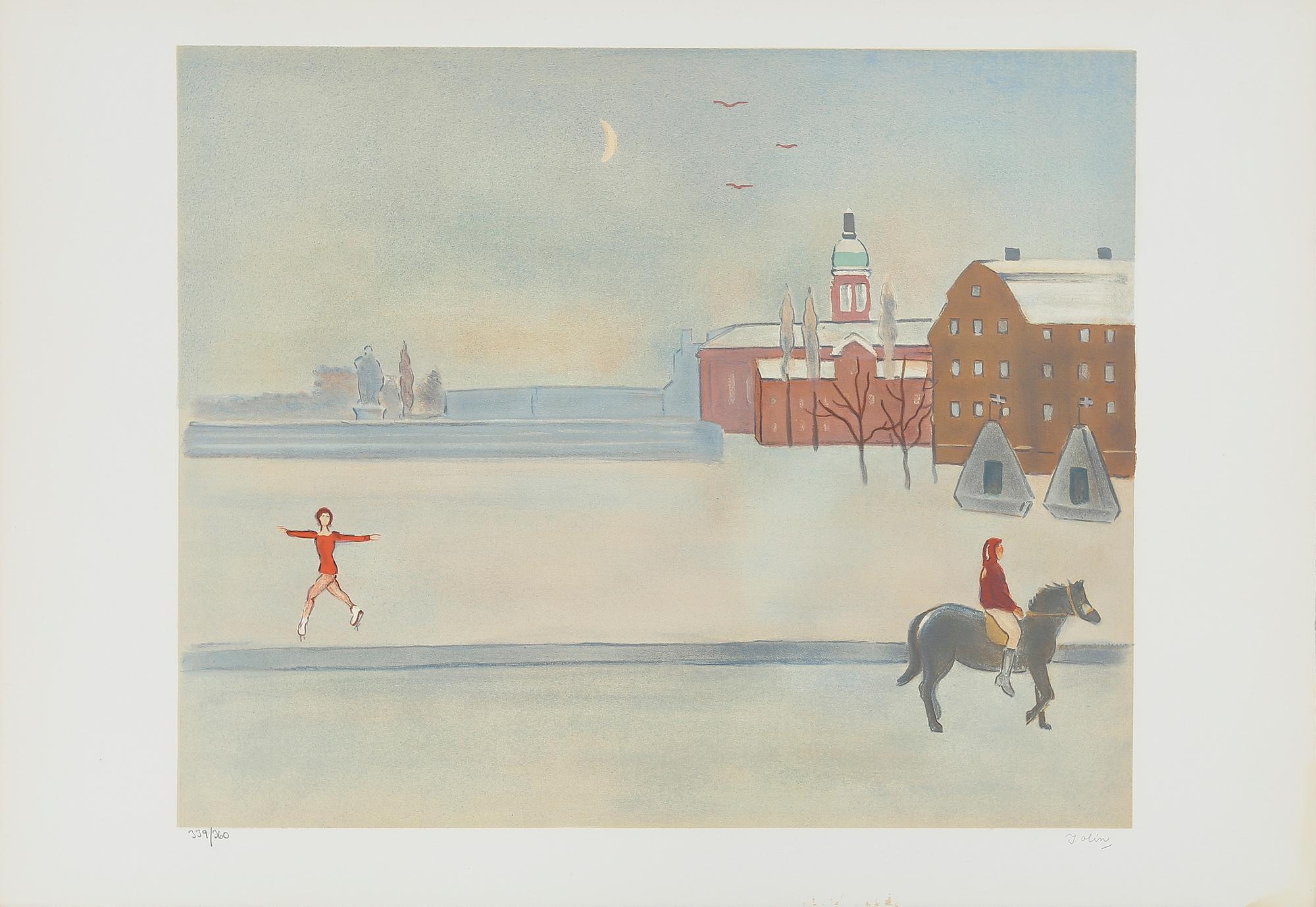 EINAR JOLIN, mapp, 10 st färglitografier, signerad och numrerade 339/360, AH Grafik AB Stockholm.