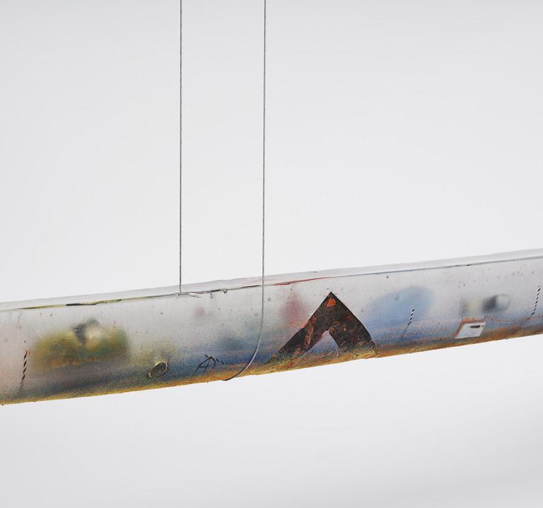 Bertil Vallien, a monumental sand cast glass sculpture of a boat, Kosta Boda, Sweden, 21st century.