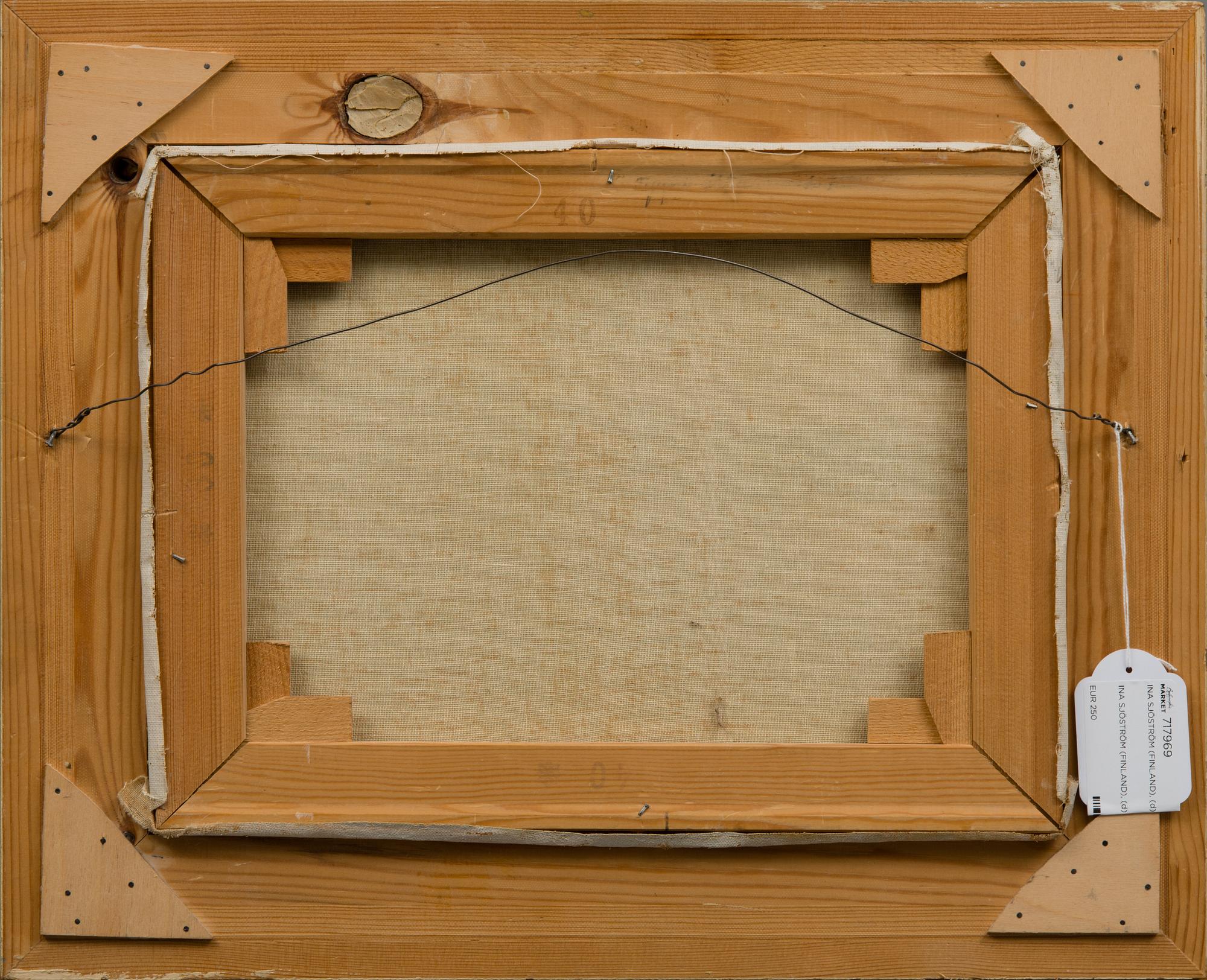 INA SJÖSTRÖM, olja på duk, signerad.