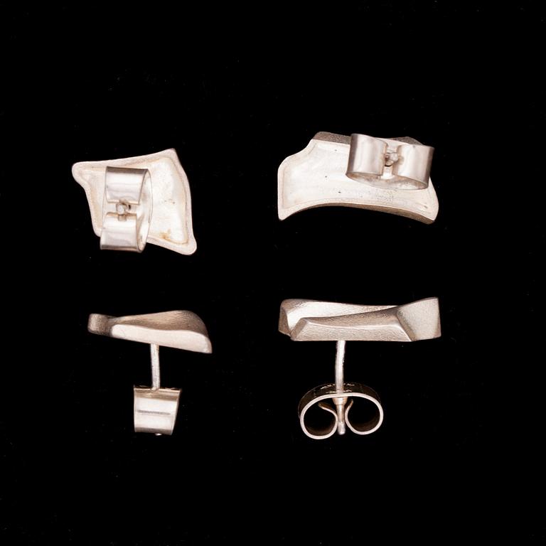 ÖRHÄNGEN, 2 par, sterling silver, Björn Weckström Lapponia. Exportstämplar.