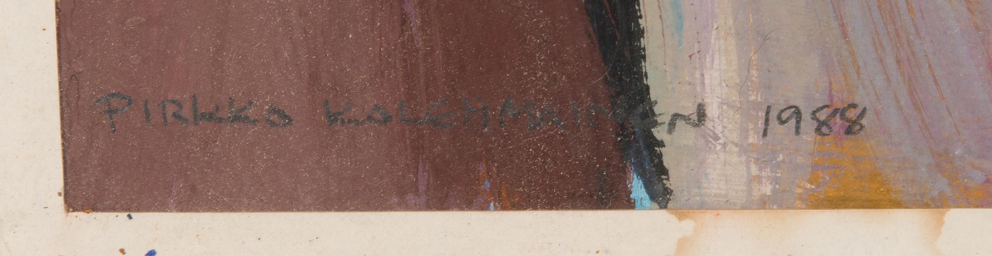 Pirkko Kolehmainen, gouache on paper, signed and dated 1988.