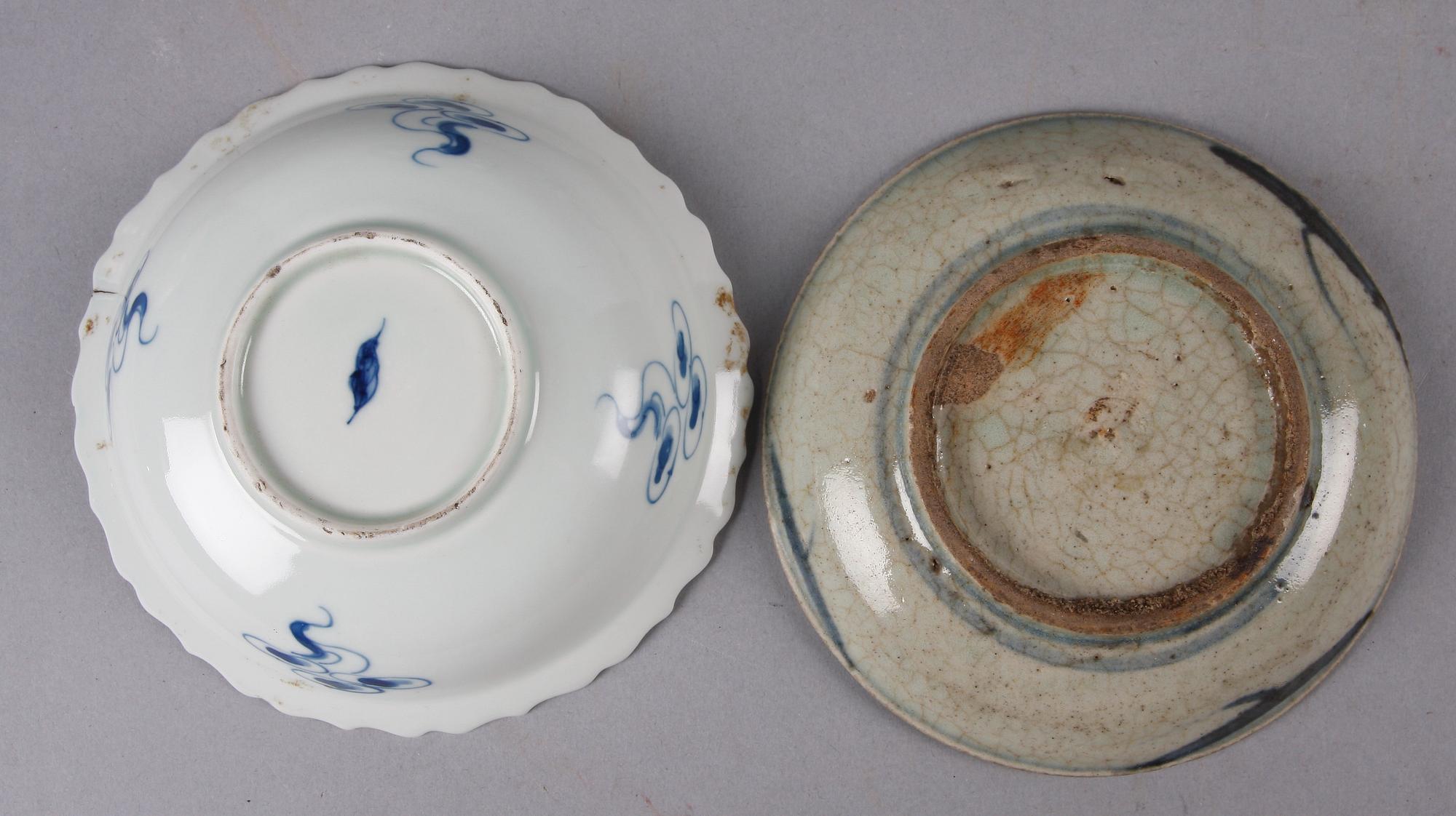 PARTI PORSLIN, 9 delar, Kina, 1700/1800-tal.