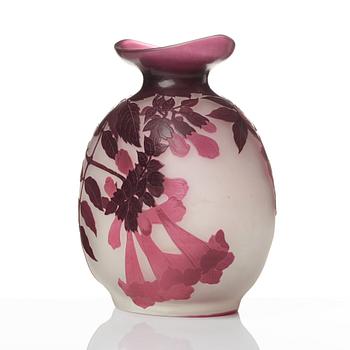 Emile Gallé, an Art Nouveau cameo glass vase, Nancy France.