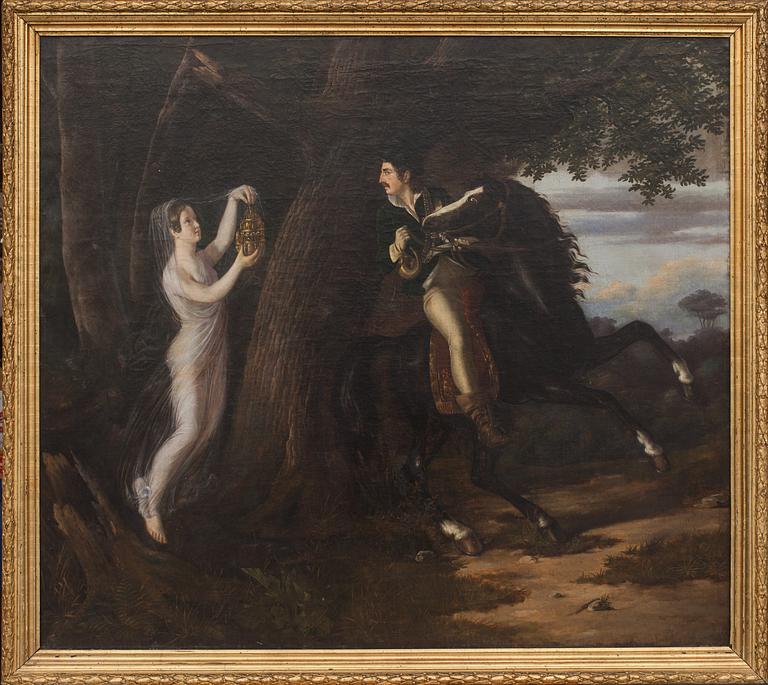 OKÄND KONSTNÄR, olja på duk, 1800-talets början.