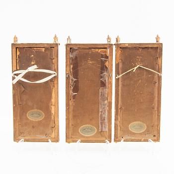 Decorative paintings, 3 pcs, early 20th century.