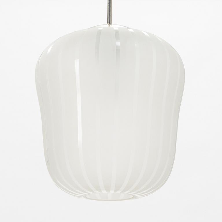 A Swedish Modern glass ceiling light, Orrefors, 1940's.