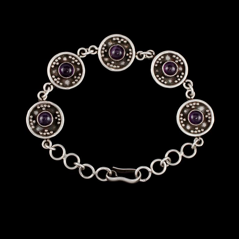 ARMLÄNK, silver, utländska stämplar, 1900-talets tredje kvartal. Vikt 18 g.