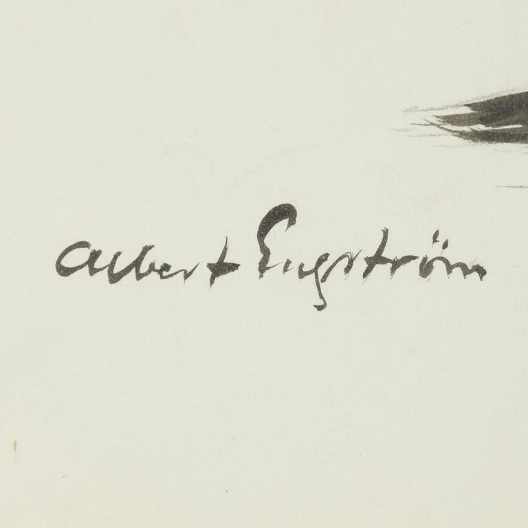 Albert Engström, tusch, signerad.