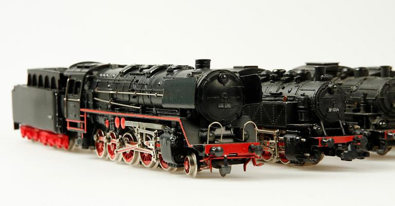 ÅNGLOK, 4 st, Märklin, 3027/44 690, 3029, 3000 samt 3032, H0.