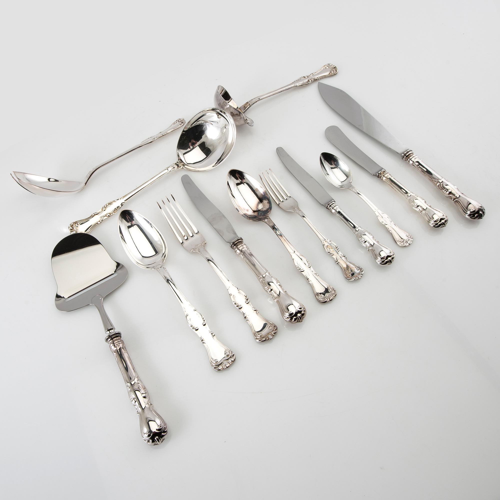 Cutlery 91 dlr "Prince Albert" silver GAB Eskilstuna 1976-1996.