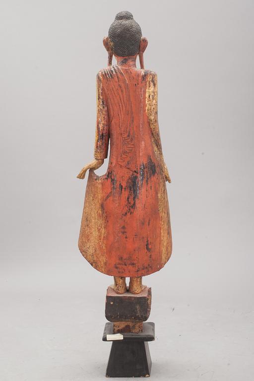 BUDDAFIGUR, troligen Thailand omkr 1900.