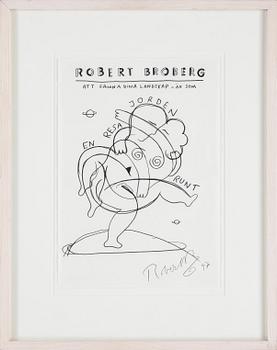 Robert Broberg · ROBERT BROBERG, tuschteckning, signerad och daterad -97.