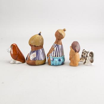 LISA LARSON, 5 figuriner, Gustavsberg.